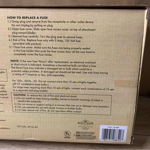 Kurt S Adler Classic 7 Bubble Light Set String Holly Indoor Outdoor Tree Lights - Picture 9 of 9